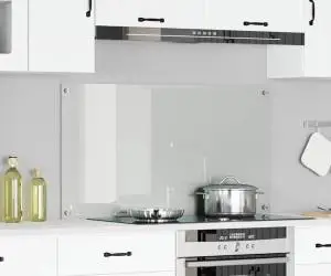 vidaXL Contrablat bucătărie transparent 110x60x0.6cm sticlă securizată