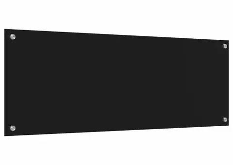 Contrablat bucătărie negru 110x40x0.6 cm sticlă securizată - 2/5