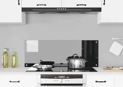 Contrablat bucătărie negru 110x40x0.6 cm sticlă securizată - 3/5