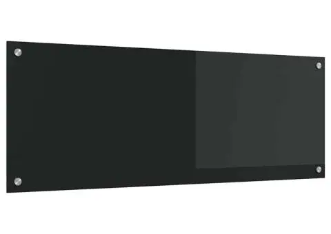 Contrablat bucătărie negru 110x40x0.6 cm sticlă securizată - 4/5