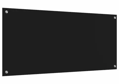 Contrablat bucătărie negru 110x50x0.6 cm sticlă securizată - 2/5