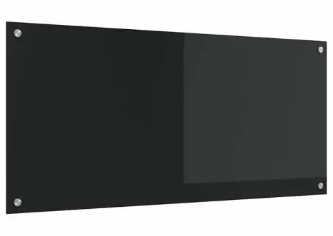 Contrablat bucătărie negru 110x50x0.6 cm sticlă securizată - 4/5