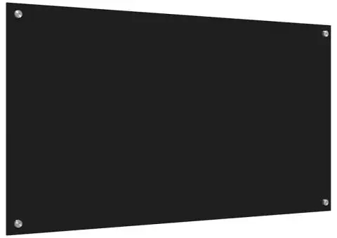 Contrablat bucătărie negru 110x60x0.6 cm sticlă securizată - 2/5