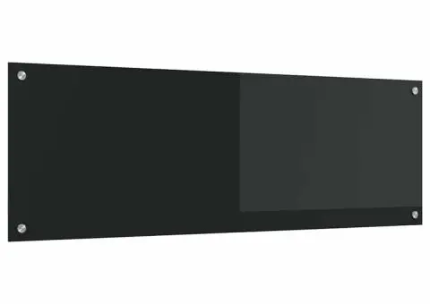 Contrablat bucătărie negru 120x40x0.6 cm sticlă securizată - 4/5