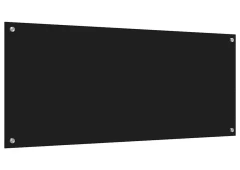 Contrablat bucătărie negru 120x50x0.6 cm sticlă securizată - 2/5