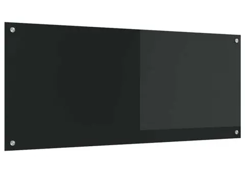 Contrablat bucătărie negru 120x50x0.6 cm sticlă securizată - 4/5