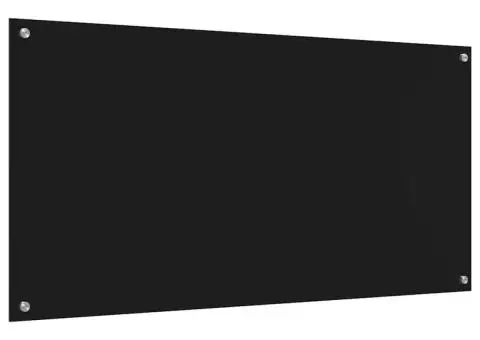 Contrablat bucătărie negru 120x60x0.6 cm sticlă securizată - 2/5