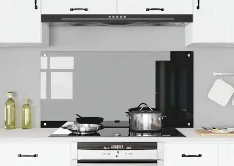 Contrablat bucătărie negru 120x60x0.6 cm sticlă securizată - 3/5