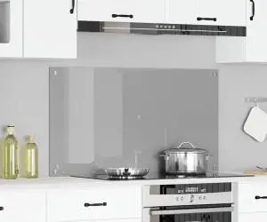 Contrablat bucătărie gri deschis 110x60x0.6cm sticlă securizată