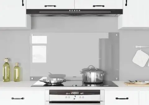 Contrablat bucătărie gri deschis 110x60x0.6cm sticlă securizată - 3/5