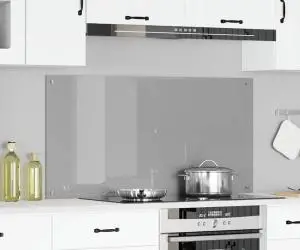 Contrablat bucătărie gri deschis 120x60x0.6cm sticlă securizată