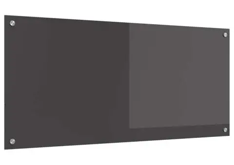 Contrablat bucătărie gri închis 110x50x0.6 cm sticlă securizată - 4/5