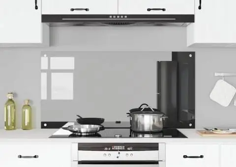 Contrablat bucătărie gri închis 120x60x0.6 cm sticlă securizată - 3/5