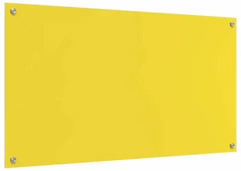 Contrablat bucătărie galben 110x60x0.6 cm sticlă securizată - 2/5