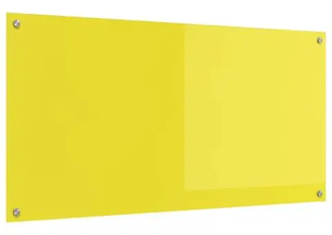 Contrablat bucătărie galben 120x60x0.6 cm sticlă securizată - 4/5