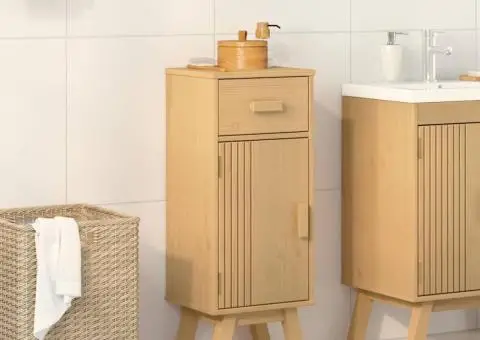 Dulap de baie, 35x30x90 cm, lemn masiv de pin - 4/5