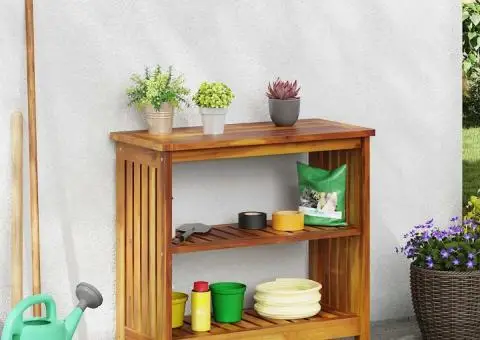 Dulap de grădină Maro 75 x 35 x 70cm Lemn masiv de acacia - 1/5