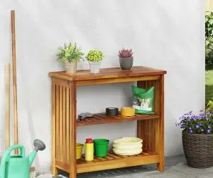 vidaXL Dulap de grădină Maro 75 x 35 x 70cm Lemn masiv de acacia