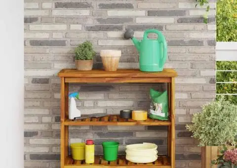 Dulap de grădină Maro 75 x 35 x 70cm Lemn masiv de acacia - 4/5