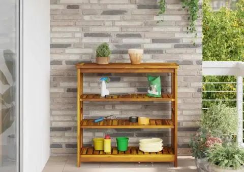 Dulap de grădină Maro 75 x 35 x 70cm Lemn masiv de acacia - 4/5