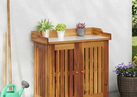 Dulap de grădină Maro 78 x 36.5 x 78cm Lemn masiv de acacia - 1/5