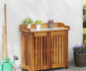 vidaXL Dulap de grădină Maro 78 x 36.5 x 78cm Lemn masiv de acacia