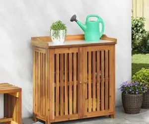 vidaXL Dulap de grădină Maro 78 x 36.5 x 78cm Lemn masiv de acacia