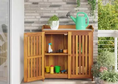 Dulap de grădină Maro 78 x 36.5 x 78cm Lemn masiv de acacia - 4/5