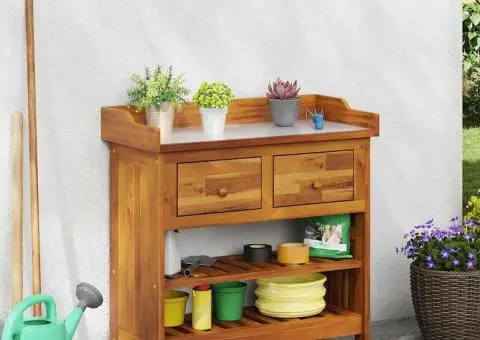 Dulap de grădină Maro 78 x 36.5 x 78cm Lemn masiv de acacia - 1/5