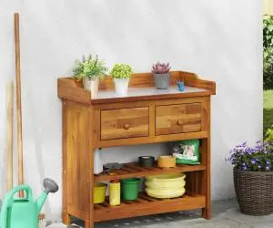 vidaXL Dulap de grădină Maro 78 x 36.5 x 78cm Lemn masiv de acacia