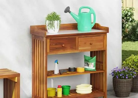 Dulap de grădină Maro 78 x 36.5 x 78cm Lemn masiv de acacia - 1/5