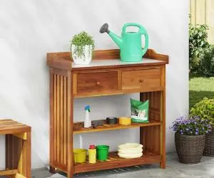 vidaXL Dulap de grădină Maro 78 x 36.5 x 78cm Lemn masiv de acacia