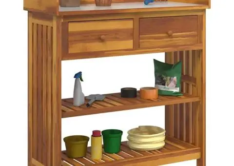 Dulap de grădină Maro 78 x 36.5 x 78cm Lemn masiv de acacia - 3/5