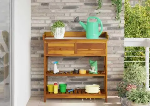 Dulap de grădină Maro 78 x 36.5 x 78cm Lemn masiv de acacia - 4/5