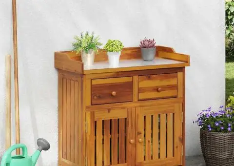 Dulap de grădină Maro 78 x 36.5 x 78 cm Lemn masiv de acacia - 1/5