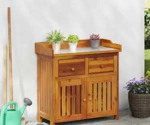 Dulap de grădină Maro 78 x 36.5 x 78 cm Lemn masiv de acacia