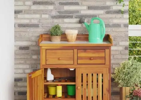 Dulap de grădină Maro 78 x 36.5 x 78 cm Lemn masiv de acacia - 4/5