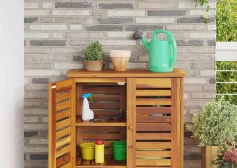 Dulap de grădină Maro 78 x 36.5 x 78cm Lemn masiv de acacia - 4/5