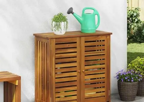 Dulap de grădină Maro 78 x 36.5 x 78cm Lemn masiv de acacia - 1/5