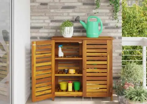 Dulap de grădină Maro 78 x 36.5 x 78cm Lemn masiv de acacia - 4/5