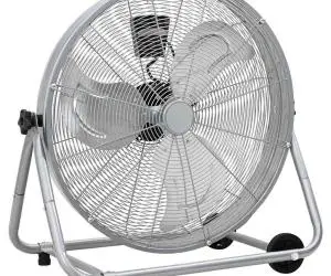 vidaXL Ventilator de podea cu roți, 3 viteze, argintiu, Φ64 cm