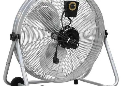 Ventilator de podea cu roți, 3 viteze, argintiu, Φ64 cm - 4/5