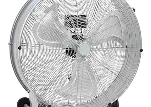 Ventilator de podea cu roți, 3 viteze, argintiu, 77 cm - 1/5