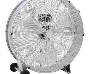 vidaXL Ventilator de podea cu roți, 3 viteze, argintiu, 77 cm