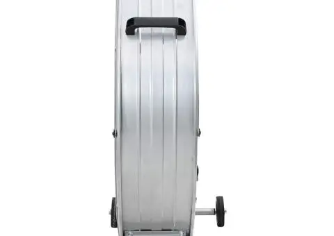 Ventilator de podea cu roți, 3 viteze, argintiu, 77 cm - 3/5