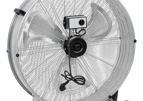 Ventilator de podea cu roți, 3 viteze, argintiu, 77 cm - 4/5