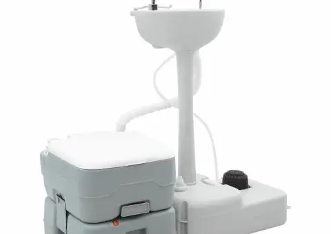 Masă de Camping corp gri+capac alb+gri stylish - 1/5