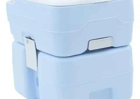 Toaletă de camping corp albastru deschis + capac alb NA NA NA - 1/5