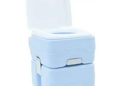 Toaletă de camping corp albastru deschis + capac alb NA NA NA - 2/5