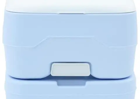 Toaletă camping portabilă, albastru, 10L apă curată&20L deșeuri - 3/5